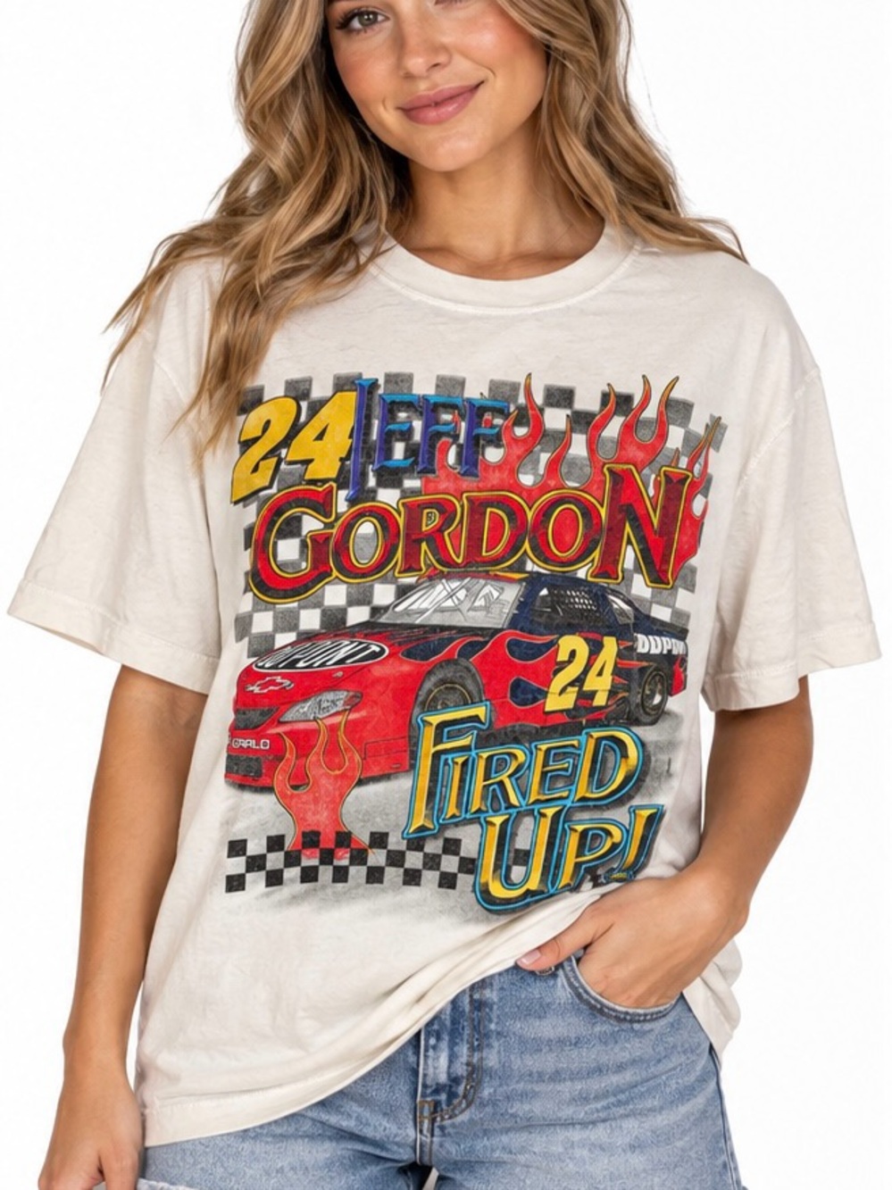Abercrombie & Fitch Jeff Gordon NASCAR Graphic Tee Racing Y2K Women’s Medium